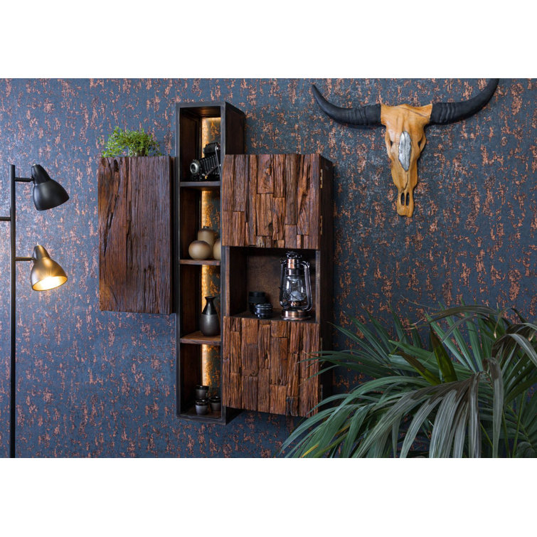 Massivmoebel24 118cm H x 85cm W Floating Bookcase Wayfair.co.uk